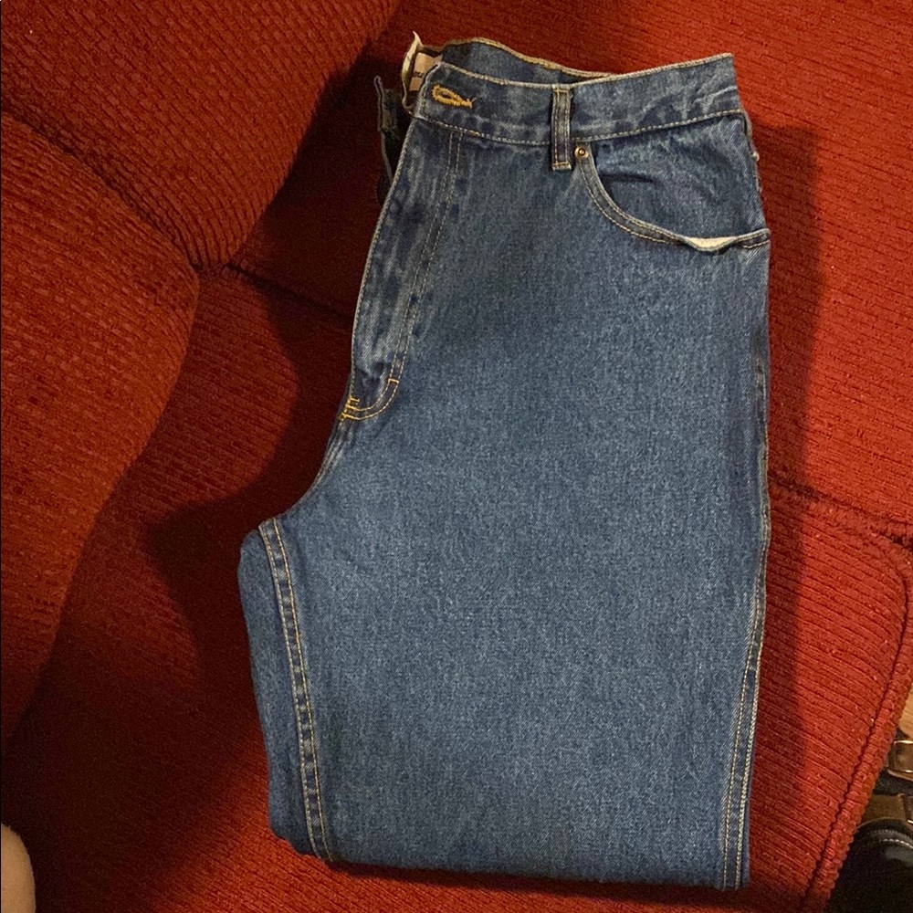 Men's Blue Bootcut Jeans - Picture 6 of 6